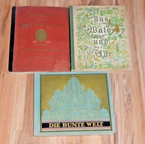 3 x Álbum de imágenes de colección completo Historia del mundo Bosque y pasillo Mundo colorido - Imagen 1 de 3