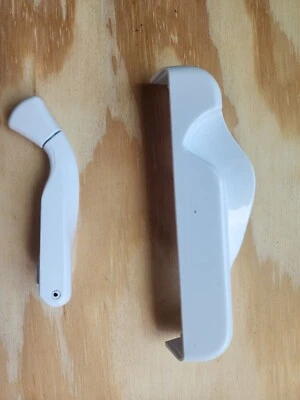 Truth WHITE Casement Crank Handles with Covers  / Gold PIN  sold each - Image 1 of 4