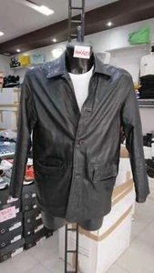GIACCA FLYINR WEAR Pelle Uomo Man Nero VINTAGE tg L MON1485LZ - Picture 1 of 7