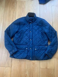 Polo Ralph Lauren Navy Blue Quilted Jacket Corduroy Collar Men’s Size XL - Picture 1 of 22