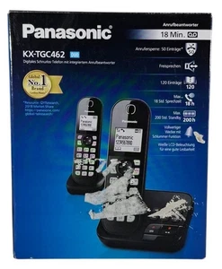 Panasonic KX-TGC 462 DUO schnurloses Telefon mit Anrufbeantworter schwarz - Bild 1 von 9