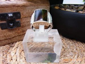 925 Silber Ring Vintage mit Tigerauge Gr. 20,4 mm / 64 Artnr. R.1766 - Bild 1 von 7