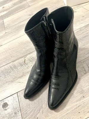 Botas brillantes de piel de serpiente 205W39NYC Calvin Klein de Raf Simons - Talla 41 Foto 1 de 4