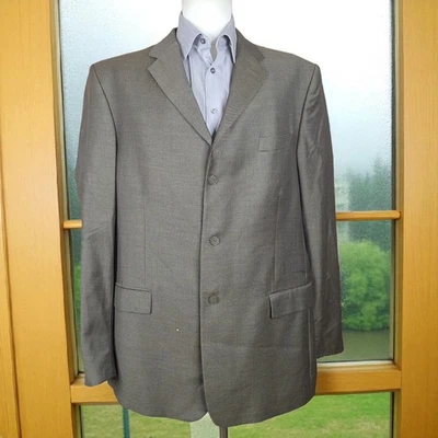 Perry Ellis Blazer Jacket Mens 48XL Taupe Gray 3 Button VL Wool - Image 1 of 4
