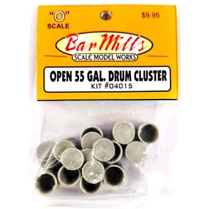 Bar Mills Kit #04015 55 GALLON DRUMS, O Scale, New, See Pics/Description. - Picture 1 of 3