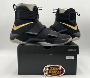 DS New Nike LeBron James Soldier 10 Nike ID Championship MVP 2016 Size 11 Black - Picture 1 of 9