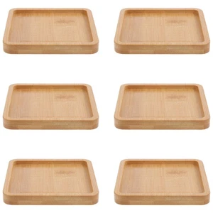  6 Pcs Mosaic Coaster Embryo Cup Coasters for Crafts Bamboo Drink - Picture 1 of 17