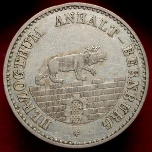 Anhalt-Bernburg German States 1/6th Thaler 1856 A (M2009) - Picture 1 of 2
