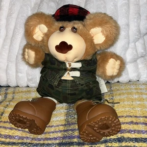 Vtg Xavier Roberts Furskins 14” Plush Bear Camo Clothes J Livingston Clayton EUC - Picture 1 of 7