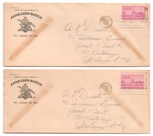 US Sc 992 Legislative FDCs on ANHEUSER-BUSCH BUDWEISER Stationery - Picture 1 of 1