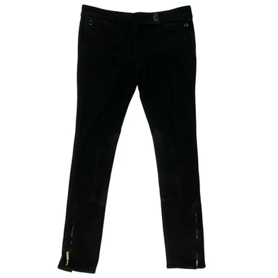 Pantalones de montar Roberto Cavalli negros parche hasta la rodilla cintura baja ajustados talla IT 40/US 4 Foto 1 de 4
