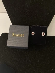 Stauer Ohrringe rote Blüte Diamant  - Bild 1 von 7