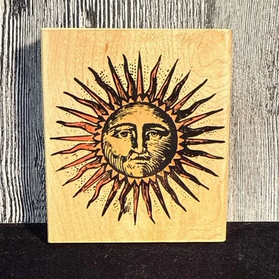 Sello de goma Inkadinkado Sunburst diseño hombre en el sol retirado - Envío gratuito Foto 1 de 4