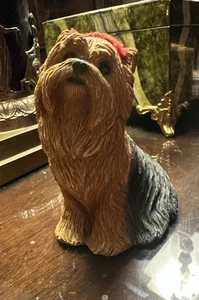 Sandicast Yorkshire Terrier Yorkie M165 Sitting Dog Figurine Handcast Handpaint - Picture 1 of 4