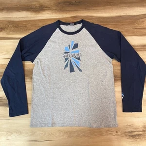 Vintage Quiksilver T Shirt Mens Large Surf Long Sleeve Raglan Graphic USA 90s - Picture 1 of 9