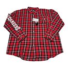 NWT Men's FOCO Tampa Bay Buccaneers NFL Long Sleeve Plaid Flannel Shirt Size XL