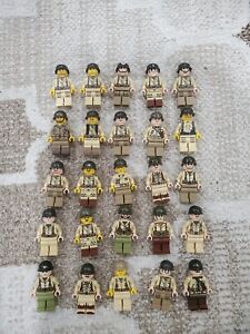 Lego ww2 US Minifigures Lot W/brickarms