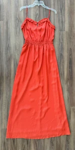 BCBGeneration Women's Red Maxi Dress Long Prom Sweetheart Neck Small *flaw* - Picture 1 of 10
