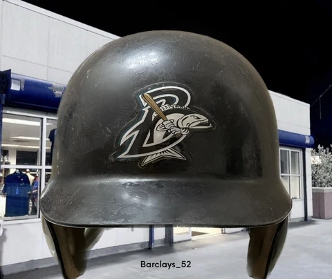 Bridgeport Bluefish Game Worn Used Batting Helmet Atlantic League Cover