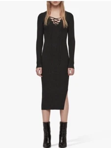 All Saints Tamsin Kleid, anthrazitgrau, Größe M - Bild 1 von 6
