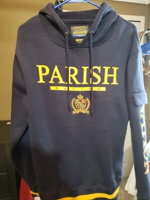 Sudadera con Capucha Parish Nation Para Hombre M Azul Pullover Sudadera con Capucha Calce Relajado  Foto 1 de 4