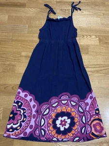 Girl's Gymboree Navy Maxi Sundress w/Purple Print Size 5 - Picture 1 of 3