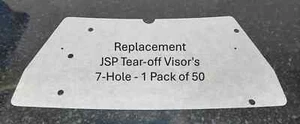 JSP Replacement Tear Off Visor to fit - 7 Hole - (1 Pack of 50) - Picture 1 of 2