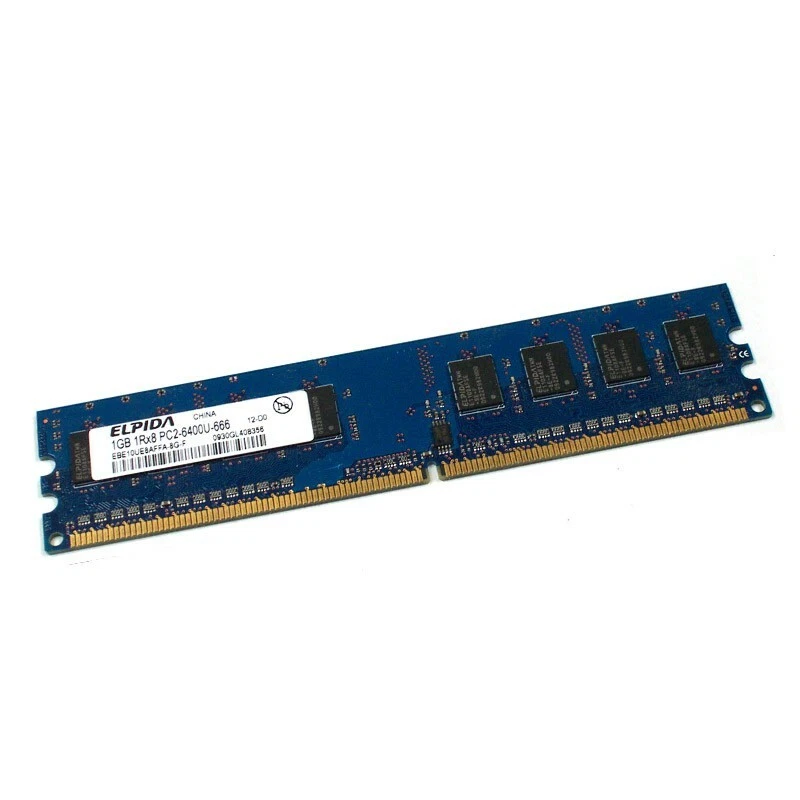 1Go RAM ELPIDA EBE10UE8AFFA-8G-F 240-Pin Dimm DDR2 PC2-6400U 800Mhz 1Rx8 CL6 - Immagine 1 di 1