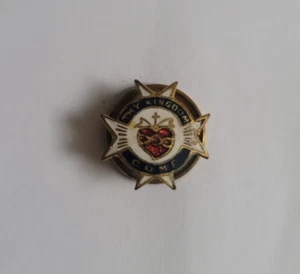 Sacred Heart Thy Kingdom Come Gold Tone Enameled Lapel Pin Back Pin (JP50-E5000 - Picture 1 of 2