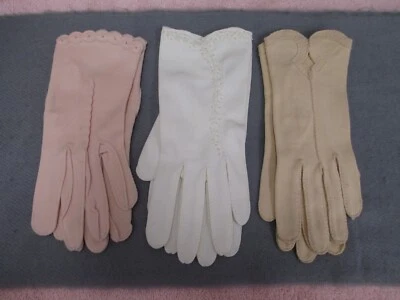 GUANTES DE MUJER VINTAGE, 3 PARES, KERRYBROOKE, DAWNELLE Y SIN ETIQUETAR, ¡TODOS BONITOS! Foto 1 de 4