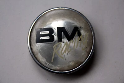 Original BM Racing C287 Chrome Alloy Wheel Center Plastic Cap Cover Hub - Image 1 of 4