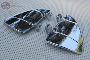 Outside Air Flow Wind Breeze Deflectors Vent Window Accessory Vintage Car Chrome - Picture 1 of 7