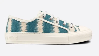 Zapatilla deportiva Dior Walk'N'Dior azul blanco rayas en D con cordones plana baja 39 Foto 1 de 4