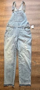 Neu mit Etikett Hudson Damen Jessi Latzhose Distressed Denim roher Saum Gr. XS - Bild 1 von 9