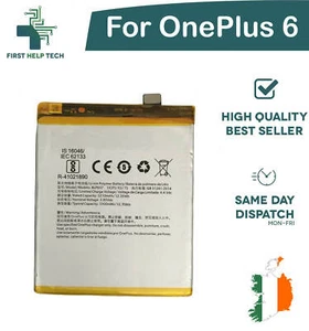 Replacement Battery For OnePlus 6 / 1+6 Battery 3300mAh 3.85V BLP657 New - Zdjęcie 1 z 3