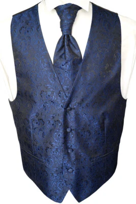 Hochzeitsweste m. Plastron, Einstecktuch, Krawatte, Tailliert Nr. 18.4 Gr.44-114 - Image 1 of 4