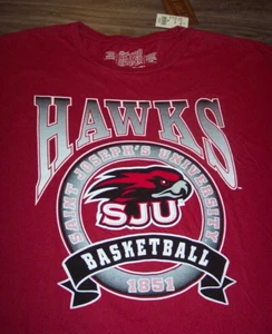 SAINT JOSEPH'S UNIVERSITY HAWKS BASKETBALL 1851 T-SHIRT MENS XL NEW w/ TAG - Picture 1 of 5