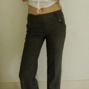 Vintage heather grey flared tailored pants - Picture 1 of 6