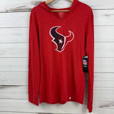 47 Brand Houston Texans NFL Sudadera con Capucha Roja Manga Larga Camisa - Para Mujer Foto 1 de 4