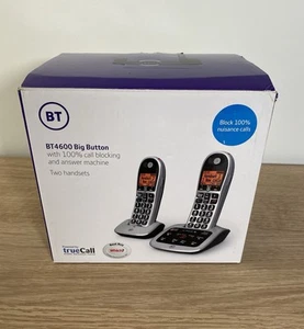 BT4600 Twin Big Button Digital Cordless Phone Call Blocking and Answer Machine - Zdjęcie 1 z 3
