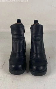 Women's Harley Davidson Black Leather Biker Boots, Size 6.5 - Picture 1 of 6