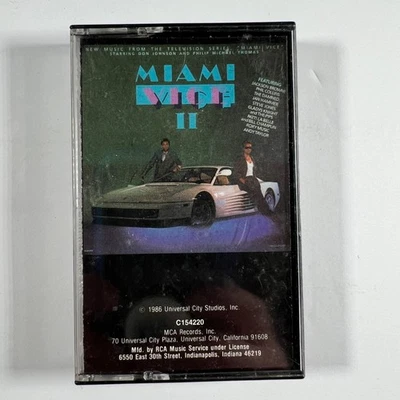 Miami Vice II Soundtrack Cassette MCA C154220 1986 Jan Hammer Don Johnson - Image 1 of 2