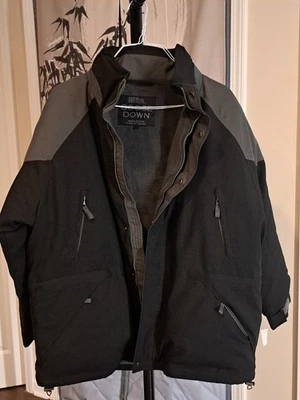 Chaqueta Parka Maxam Mountain Plumón de Ganso Negra y Gris Talla L Pesada Súper Cálida NUEVA SIN ETIQUETAS Foto 1 de 4
