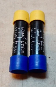 Service Entrance Comp Splice Sleeve Insulated 3”Homac Blue/Yellow 2ea UYB06 285H - Picture 1 of 3