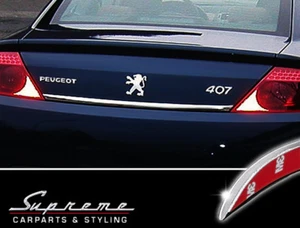 Peugeot 407 coupe Chrome Trim Strip 3M Tuning Rear Trunk Trim Edge Protection - Picture 1 of 4