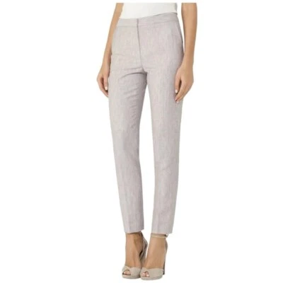 Pantalón REISS Gris Claro Plata Lana Lino Virginia Pierna Ajustada Talla 6 Foto 1 de 4