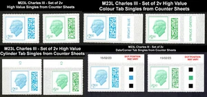 2023 M23L CHARLES III JUEGOS INDIVIDUALES DEFINITIVOS DE ALTO VALOR - COLOR, FECHA, PESTAÑAS DE CICLO - Imagen 1 de 6