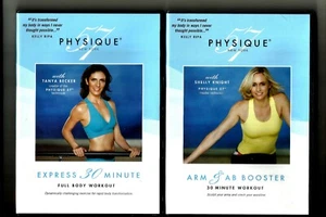 2 PHYSIQUE 57 Express 30 Minute Full Body & Arm and AB Booster Workouts DVD Lot - Picture 1 of 2