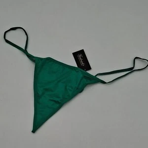 Frederick's of Hollywood Panty Womens 2X Exxtreme Mini G-String Thong Golf Green - Picture 1 of 7