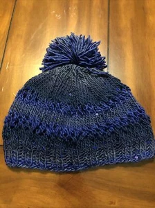 Hand Knitted-homemade Hat One Size Womens Blue - Picture 1 of 5